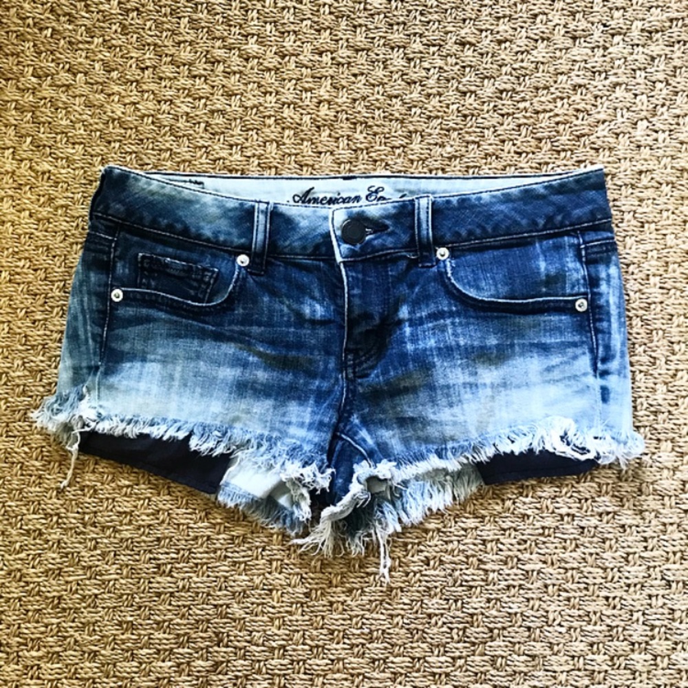 Cut Off Denim Stretch AE Shorts